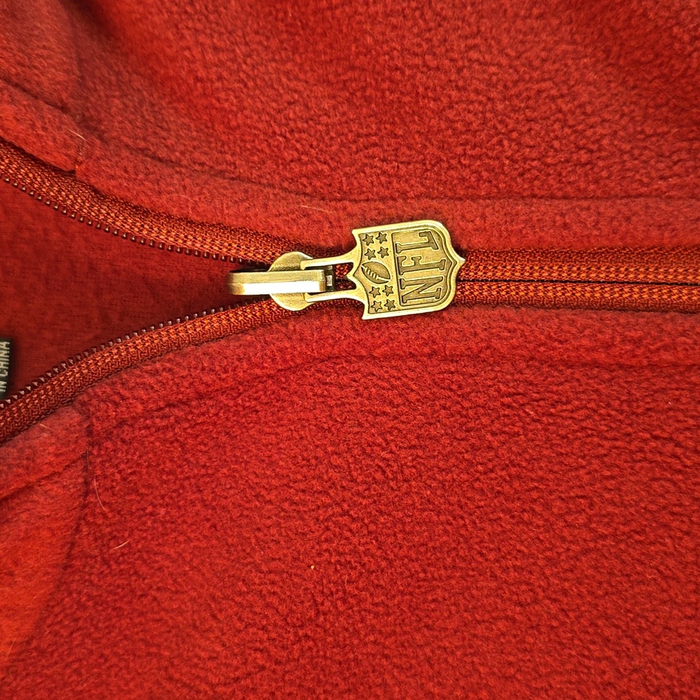 NFL Pro Line Mens Size Large Washington Redskins Jacket Burgandy Fleece Full Zip - Picture 3 of 10